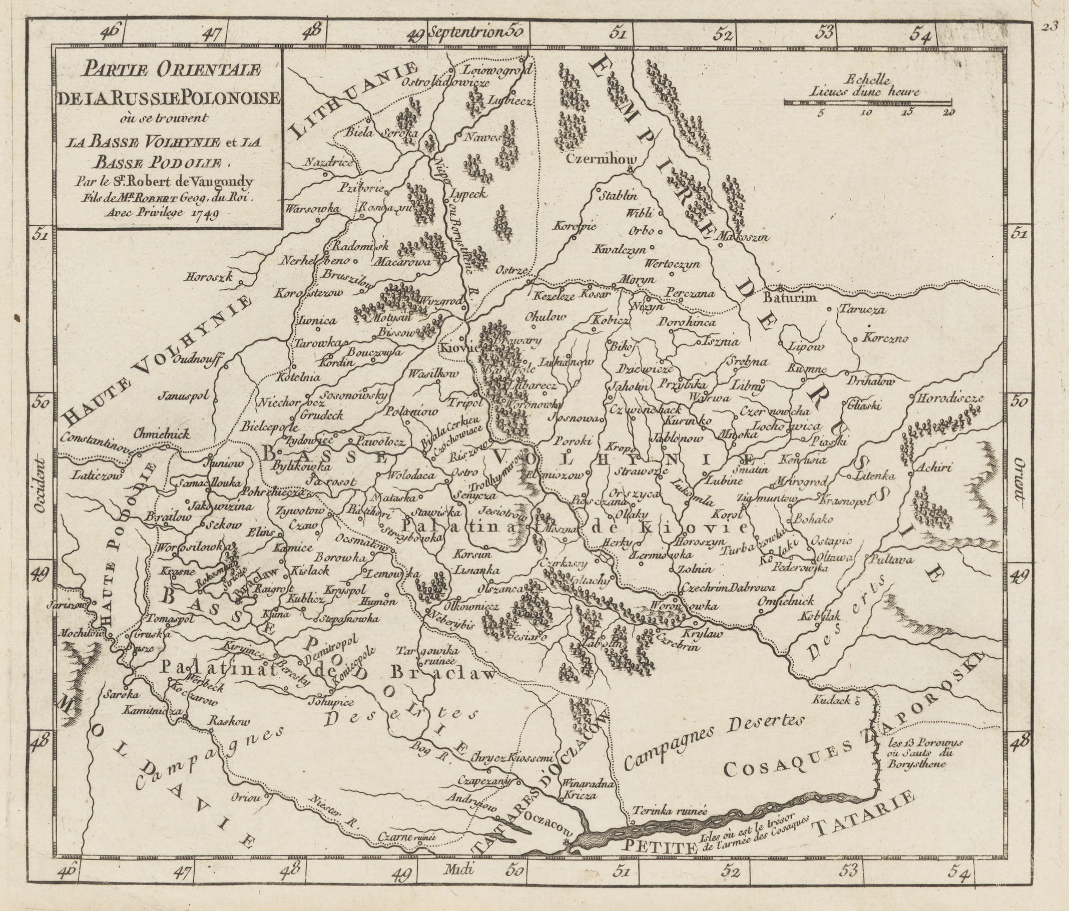 Фото до публікації в Фотоколекції з назвою Partie orientale de la Russie Polonoise, où se trouvent la Basse Volhynie et la Basse Podolie. 1749